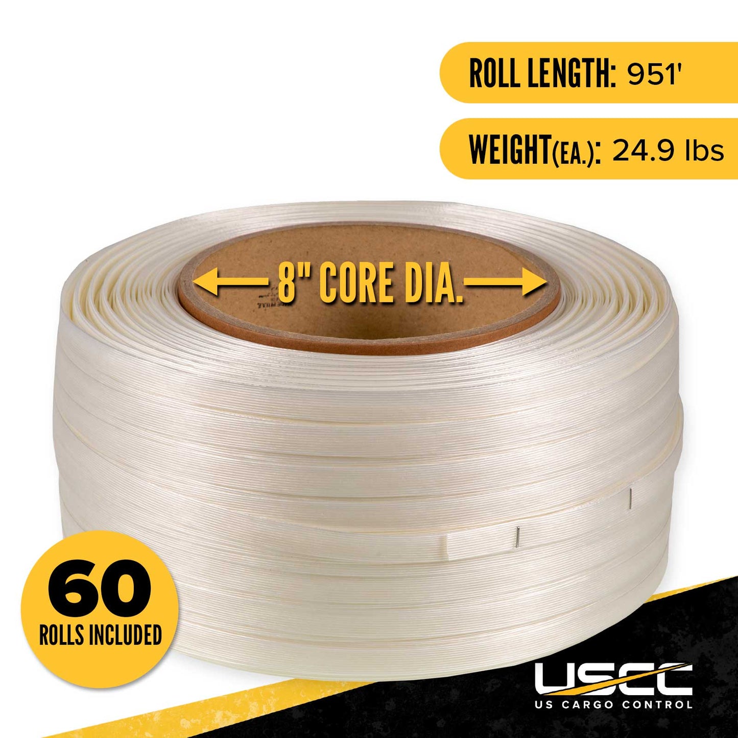 Cordstrap 1-1/4" x 951' Composite Corded Strapping - Pallet