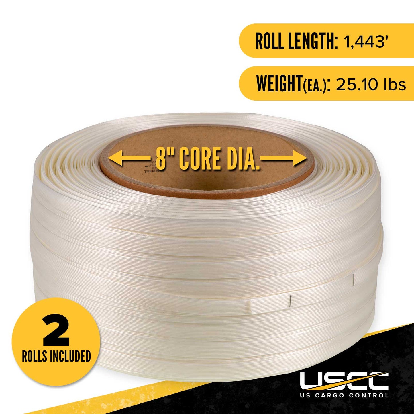 Cordstrap 1" x 1444' Composite Corded Strapping - 2-Pack