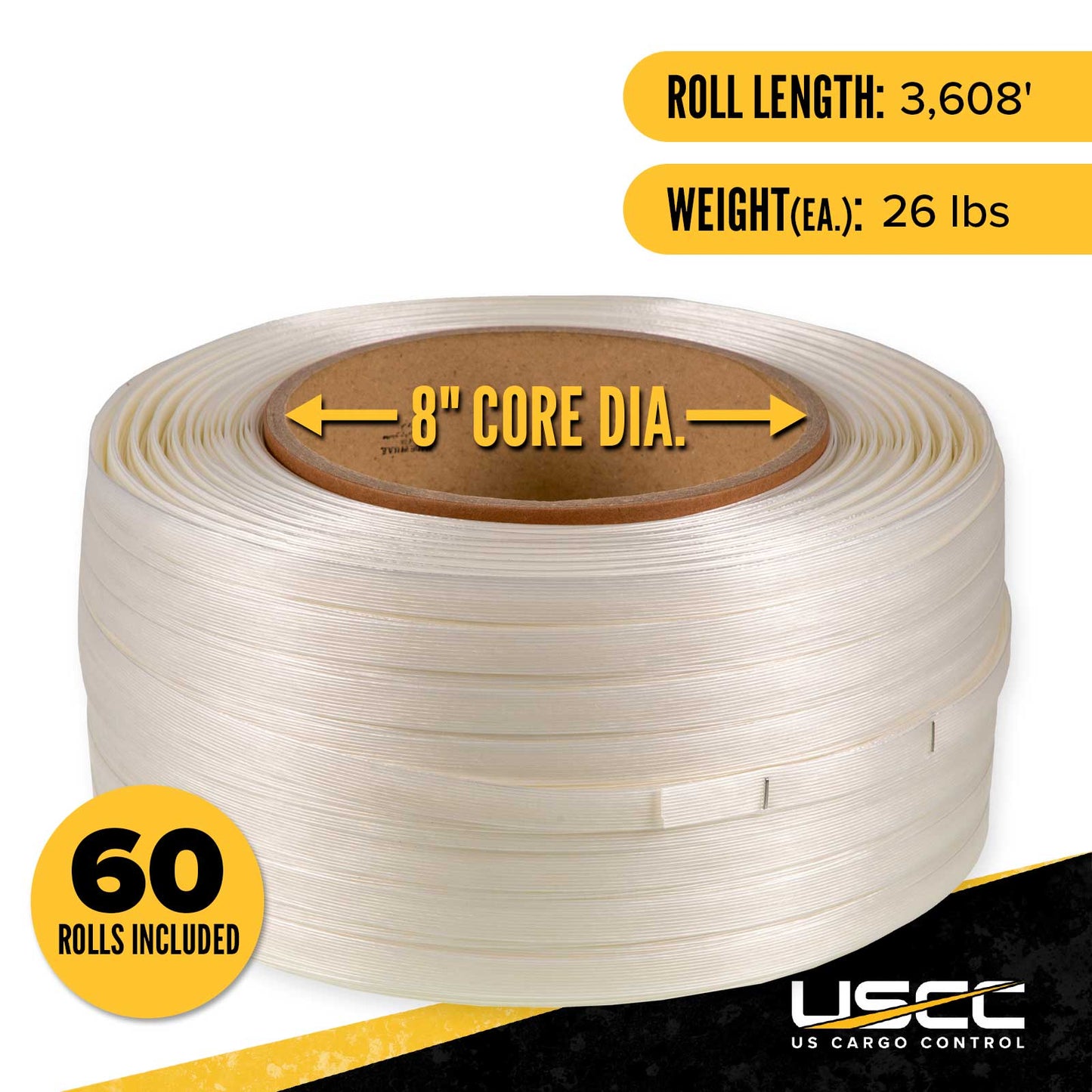 Cordstrap 1/2" x  3610' Composite Corded Strapping - Pallet