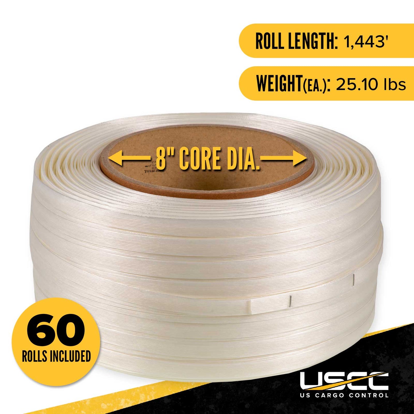 Cordstrap 1" x 1444' Composite Corded Strapping - Pallet