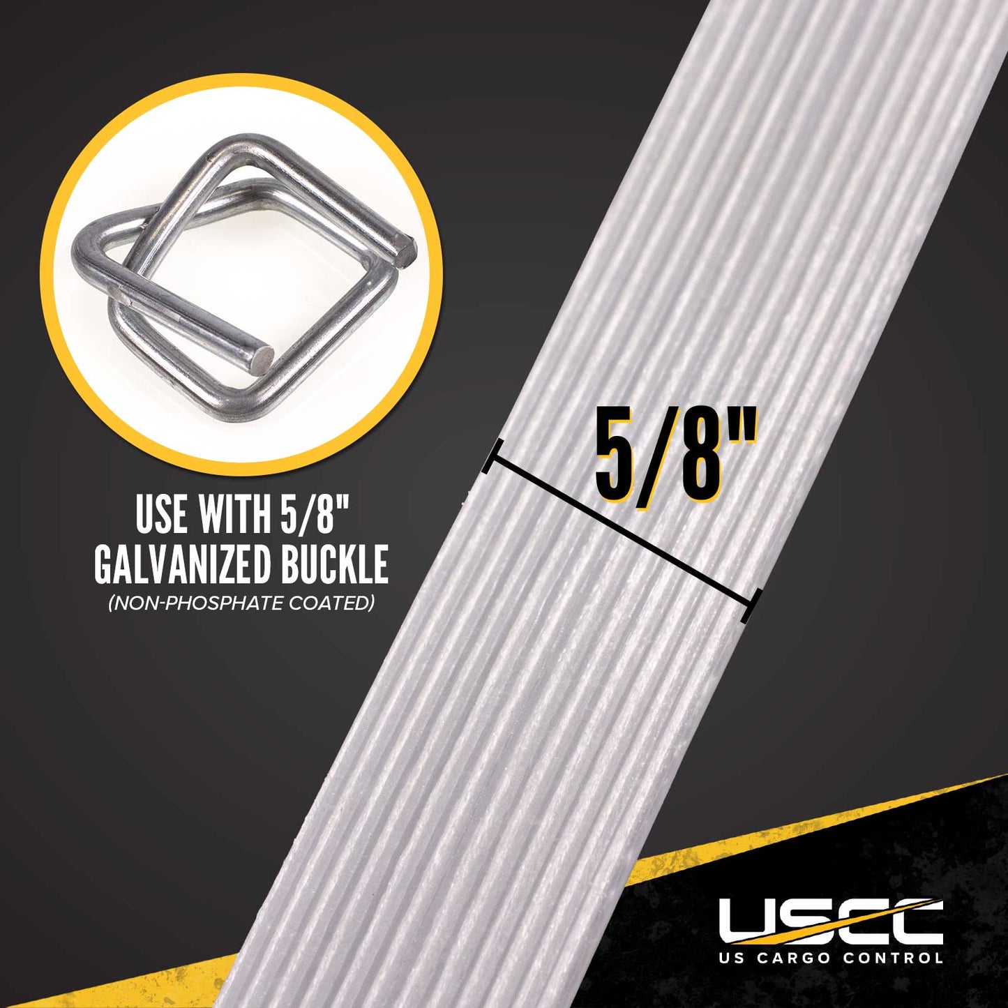 Cordstrap 5/8" x 2297' Composite Corded Strapping - 2-Pack