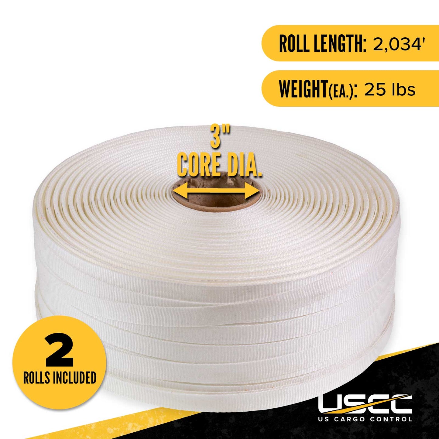Cordstrap 3/4" x 2034' Woven Cord Strapping - 2-Pack