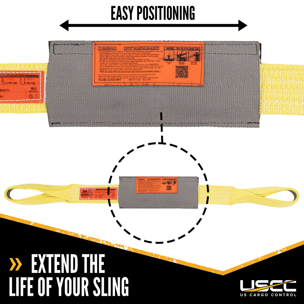 Cordura Quick Sleeve Sling Protection for 5" Webbing | 12" Long