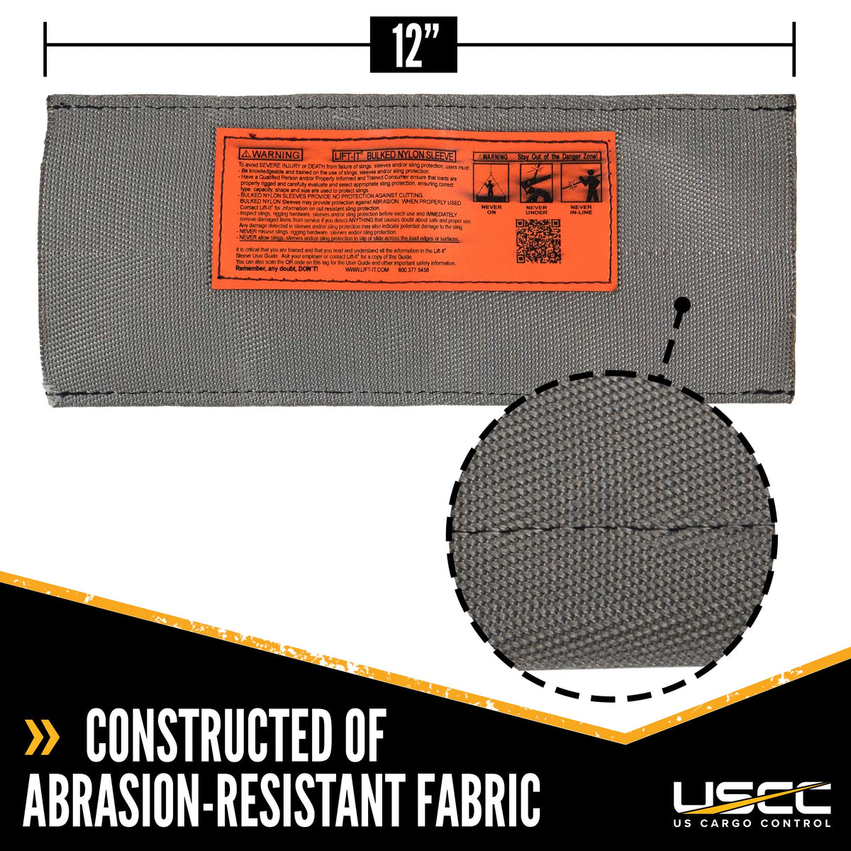 Cordura Sewn Wear Pads for Slings for 8" Webbing | 12" Long