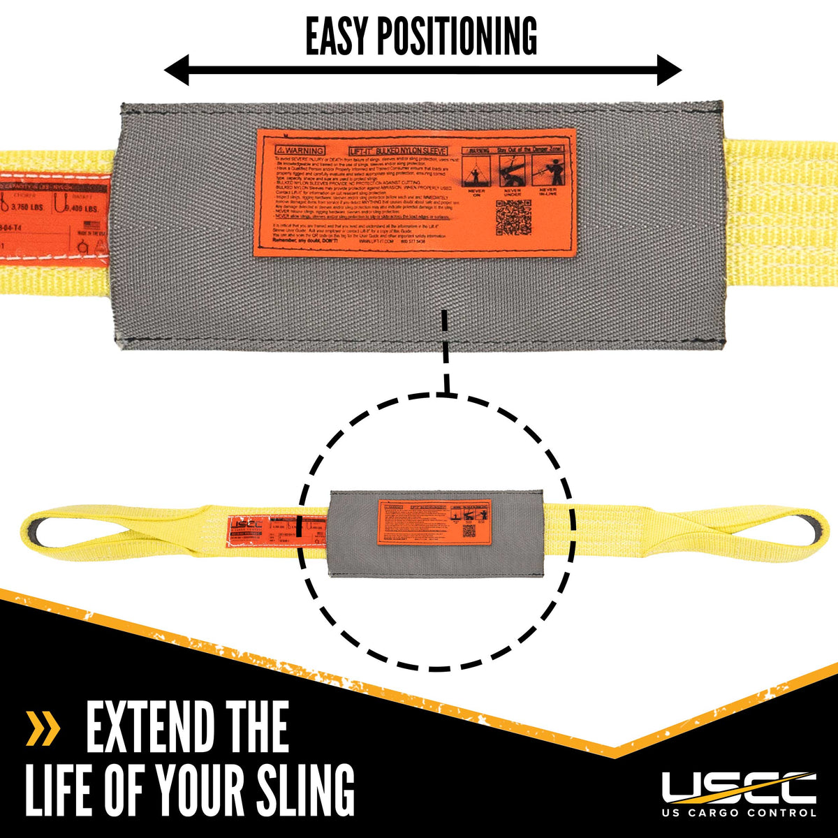 Cordura Sewn Wear Pads for Slings for 2" Webbing | 12" Long