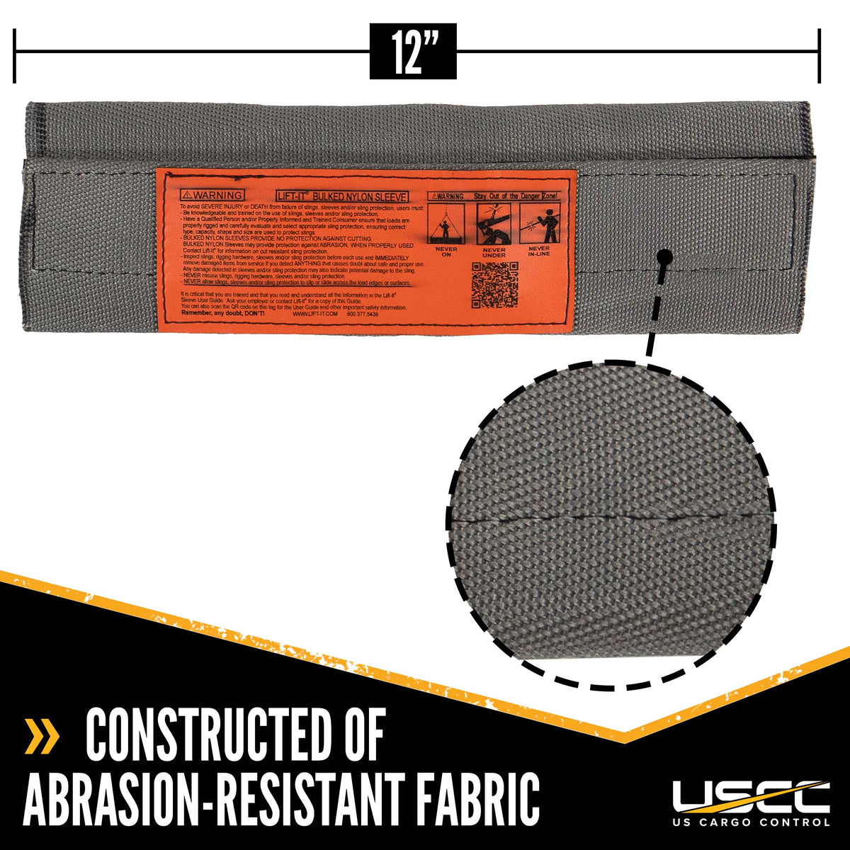 Cordura Tubular Wear Sleeves for Slings | 8" Overall Width | 12" Long