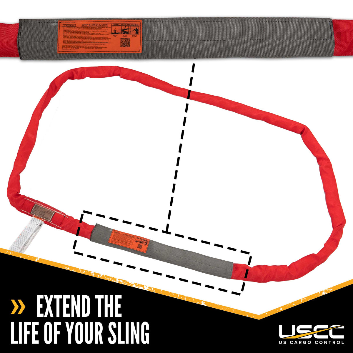 Cordura Tubular Wear Sleeves for Slings | 22" Overall Width | 24" Long