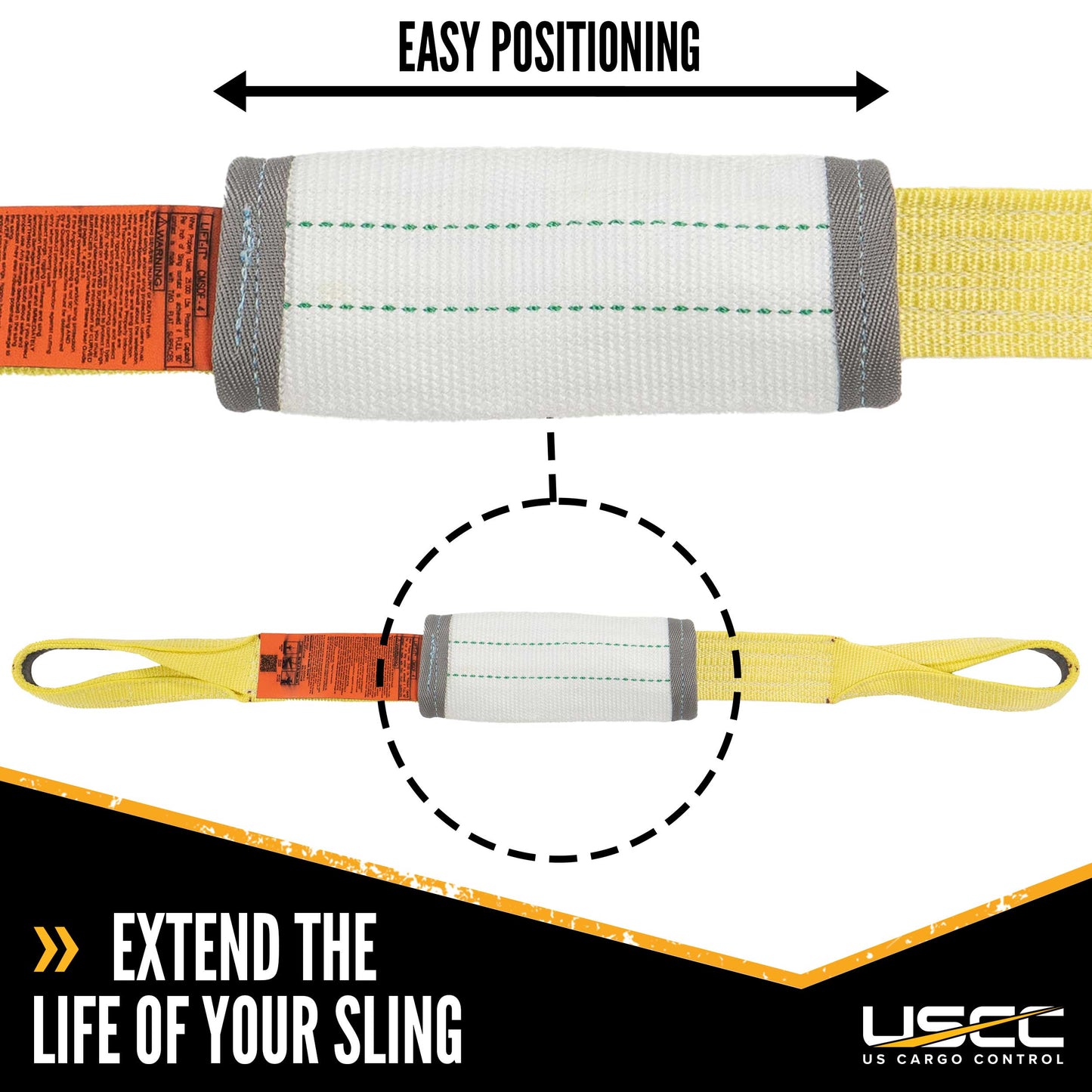 CornerMax® Cut-Resistant Sling Protection Sleeve for 2" Webbing | 12" Long