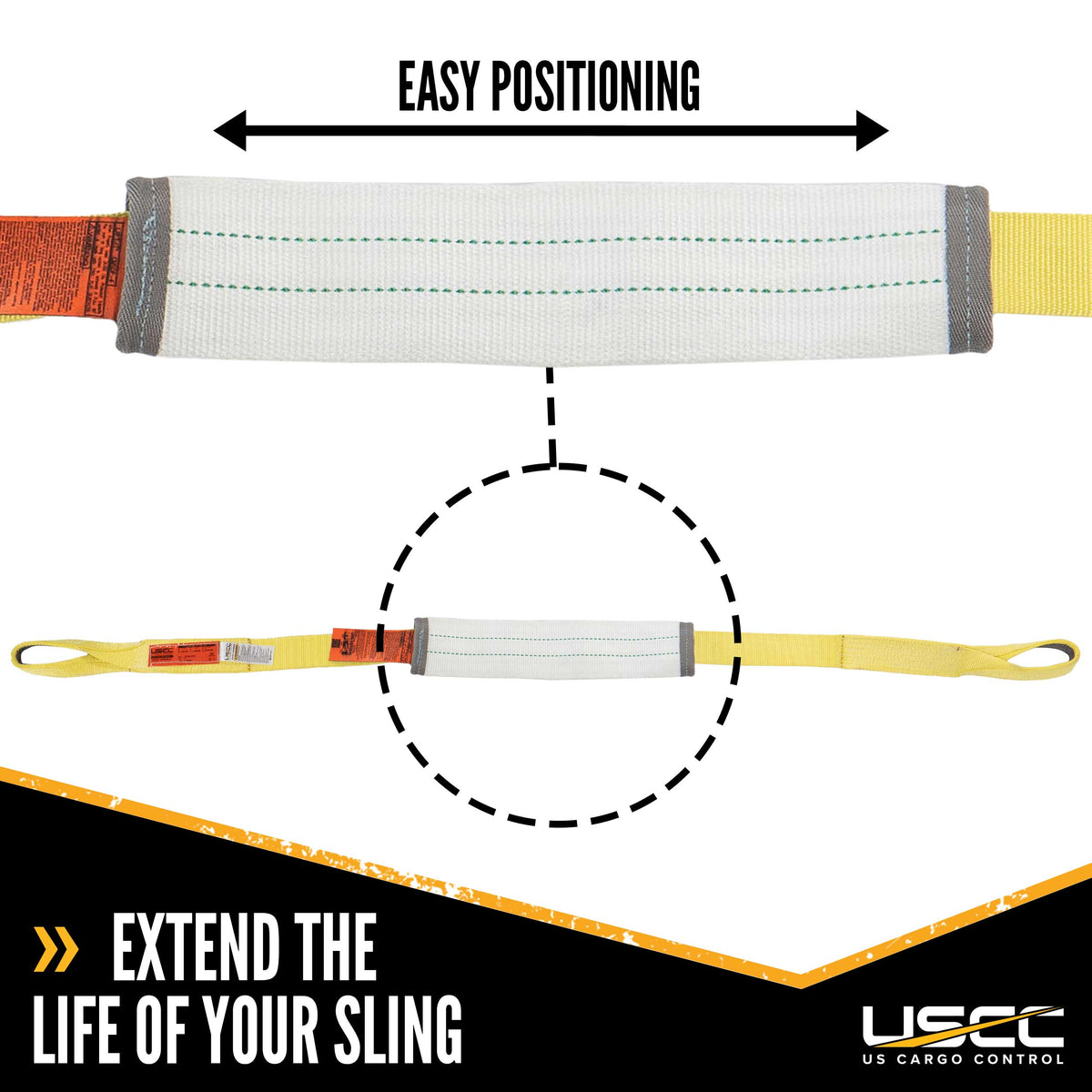 CornerMax® Cut-Resistant Sling Protection Sleeve for 6" Webbing | 24" Long
