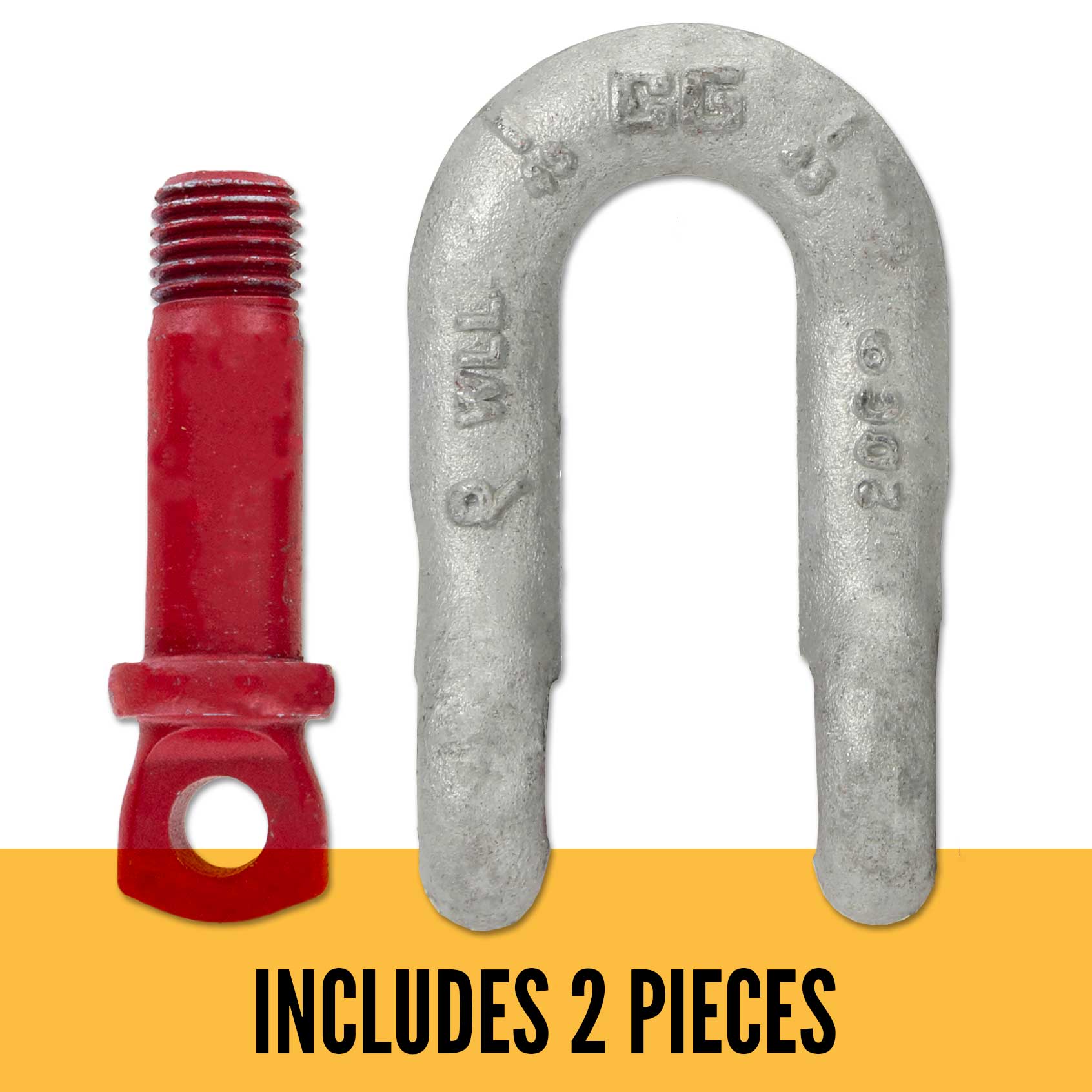 1/4" Crosby® Screw Pin Chain Shackle | G-210 - 0.5 Ton parts of a shackle