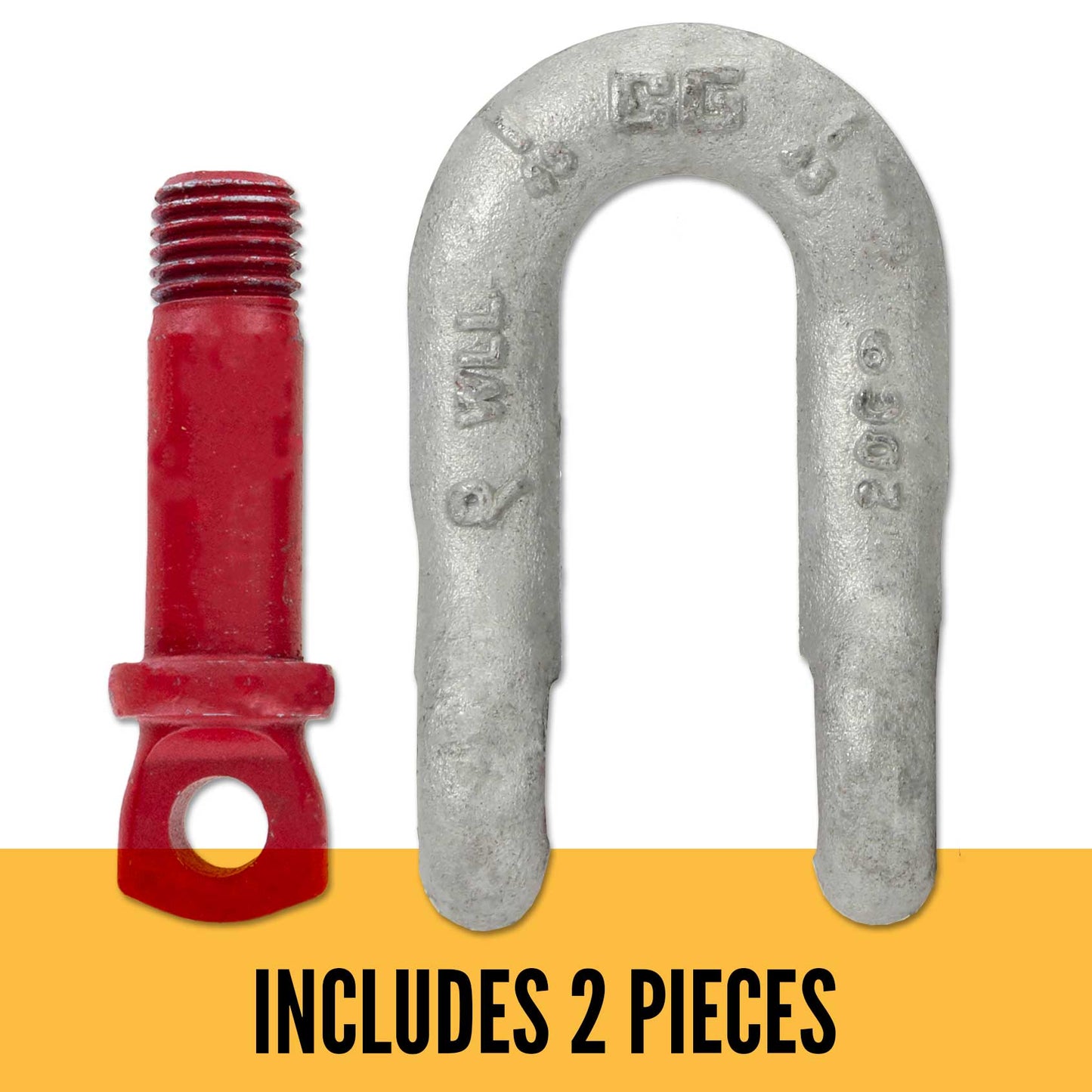 1-3/4" Crosby® Screw Pin Chain Shackle | G-210 - 25 Ton parts of a shackle