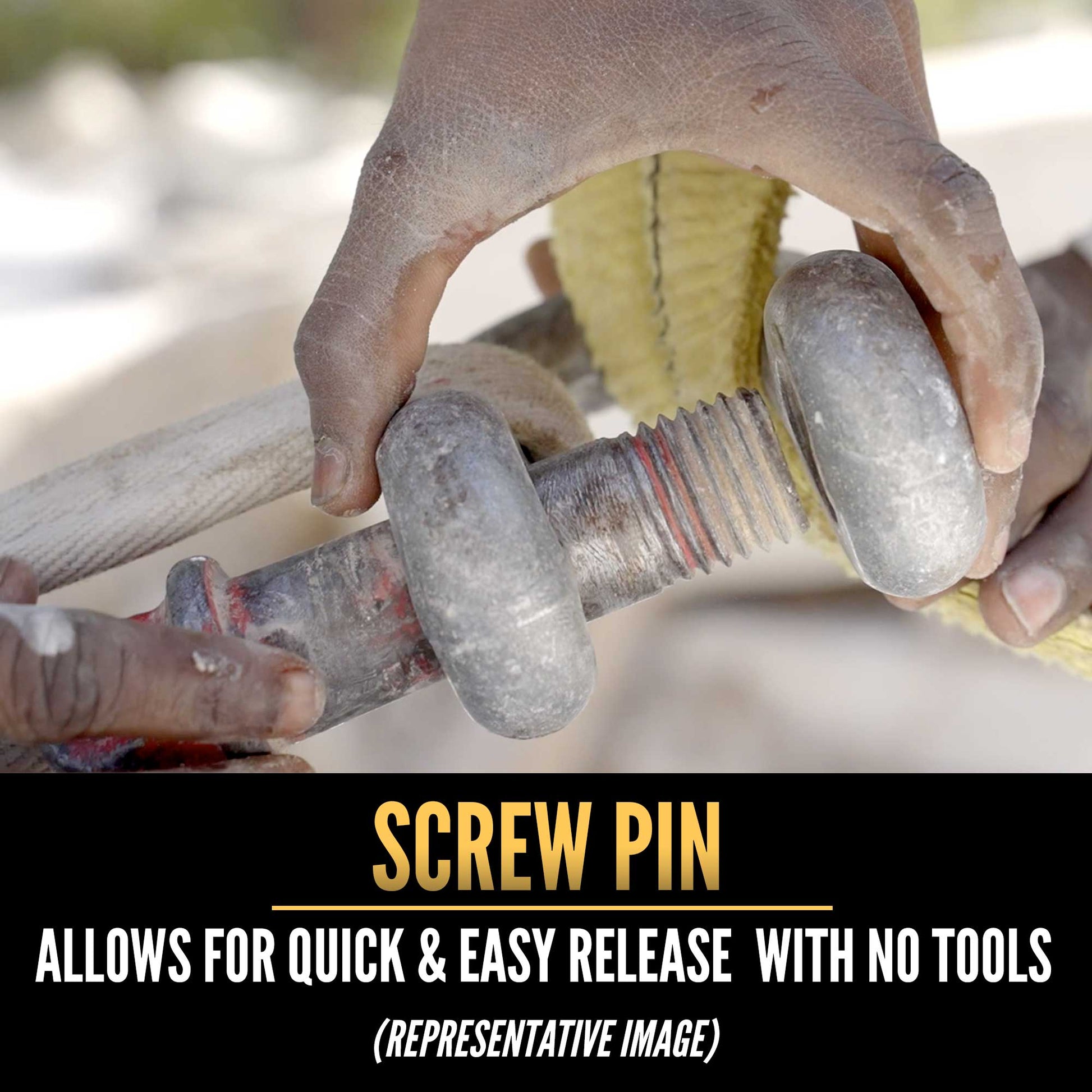 7/16" Crosby® Screw Pin Chain Shackle | G-210 - 1.5 Ton easy release - no tools required