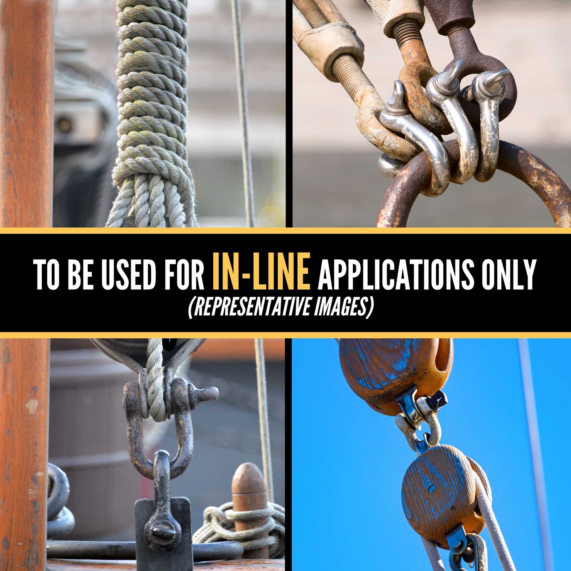 7/16" Crosby® Screw Pin Chain Shackle | G-210 - 1.5 Ton in-line applications