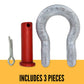 1-1/8" Crosby® Round Pin Anchor Shackle | G-213 - 9.5 Ton parts of a shackle