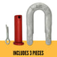 1-3/4" Crosby® Round Pin Chain Shackle | G-215 - 25 Ton parts of a shackle