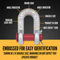 7/16" Crosby® Round Pin Chain Shackle | G-215 - 1.5 Ton embossed for easy identification