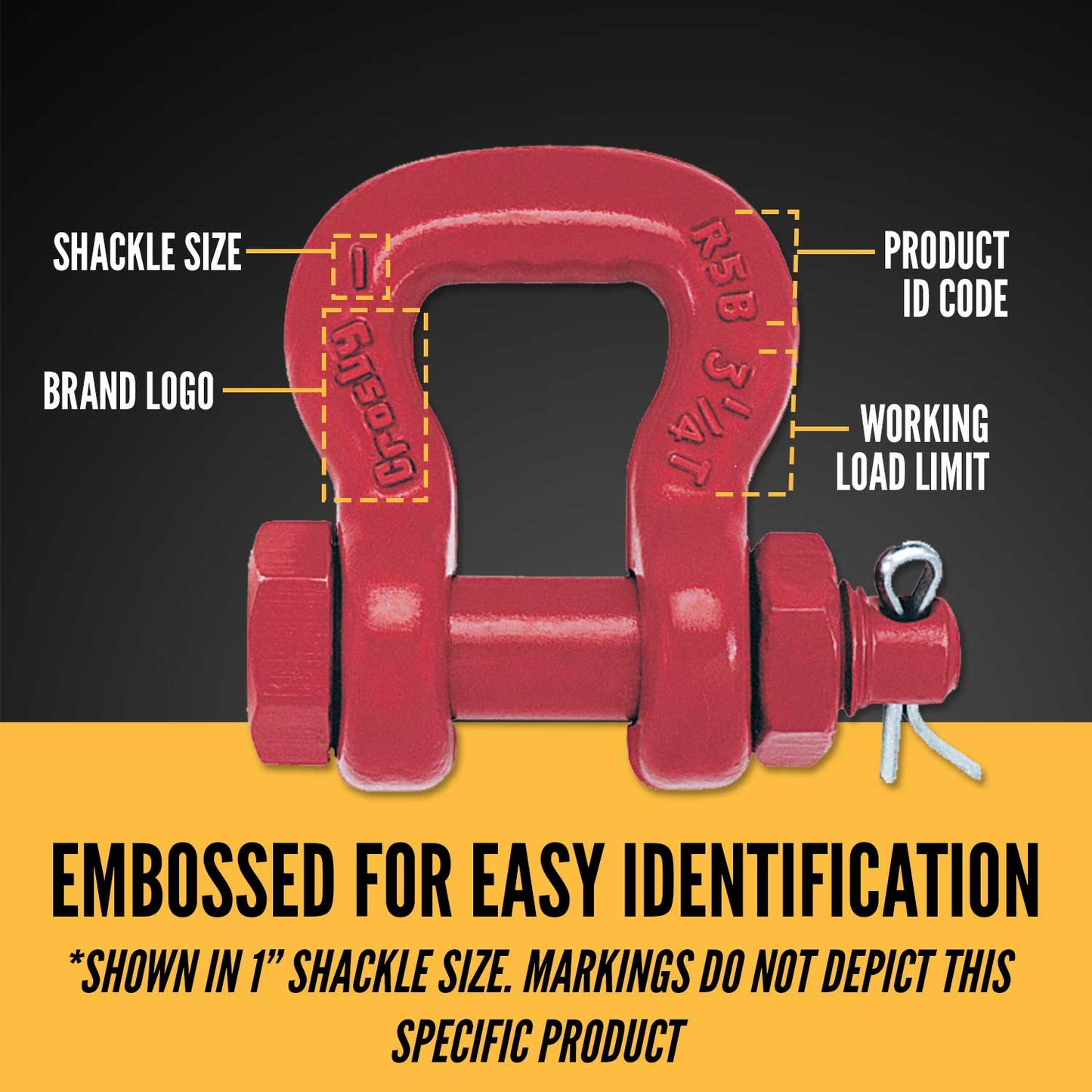 Crosby® Bolt Type Sling Saver Shackle | S-252 - 1-1/2"- 6.5 Ton