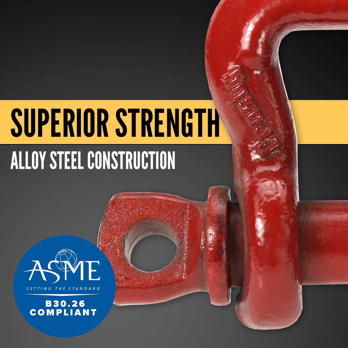 Crosby® Screw Pin Sling Saver Shackle | S-253 - 3"- 12.5 Ton shackle construction