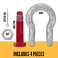 7/16" Crosby® Bolt Type Anchor Shackle | G-2130 - 1.5 Ton parts of a shackle