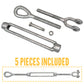 3/8" x 6" Crosby® Jaw & Eye Galvanized Turnbuckle - HG-227 | 1031911