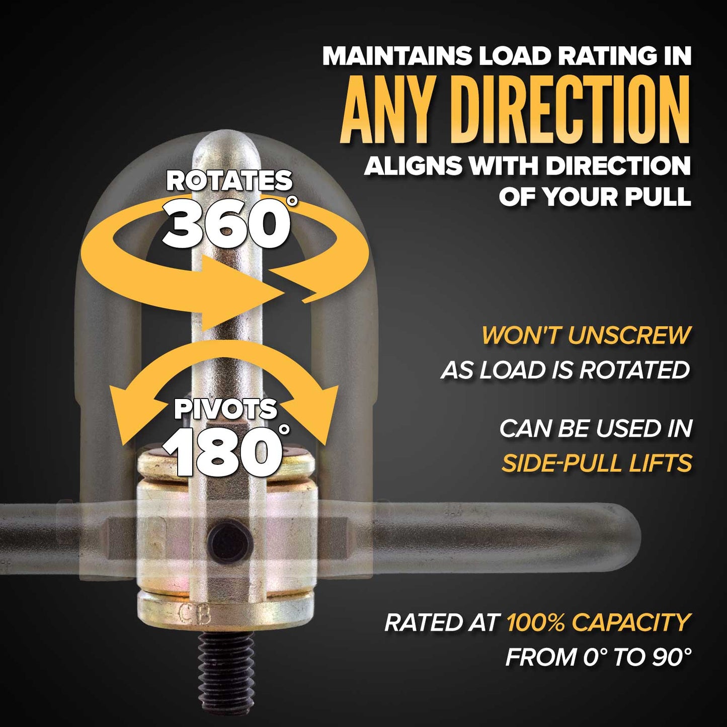 Crosby® 5/8"-11 x 0.70" Swivel Hoist Ring - HR-125