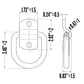 2-5/16" Bolt-On / Weldable D-Ring with Mounting Bracket - Unfinished - 12,000 lbs. BS | 10-Pack