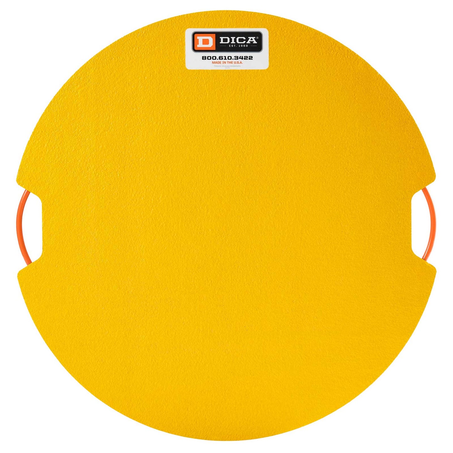 DICA FiberTech® 36" Round Outrigger Pad | Heavy Duty | 1" Thick | Yellow