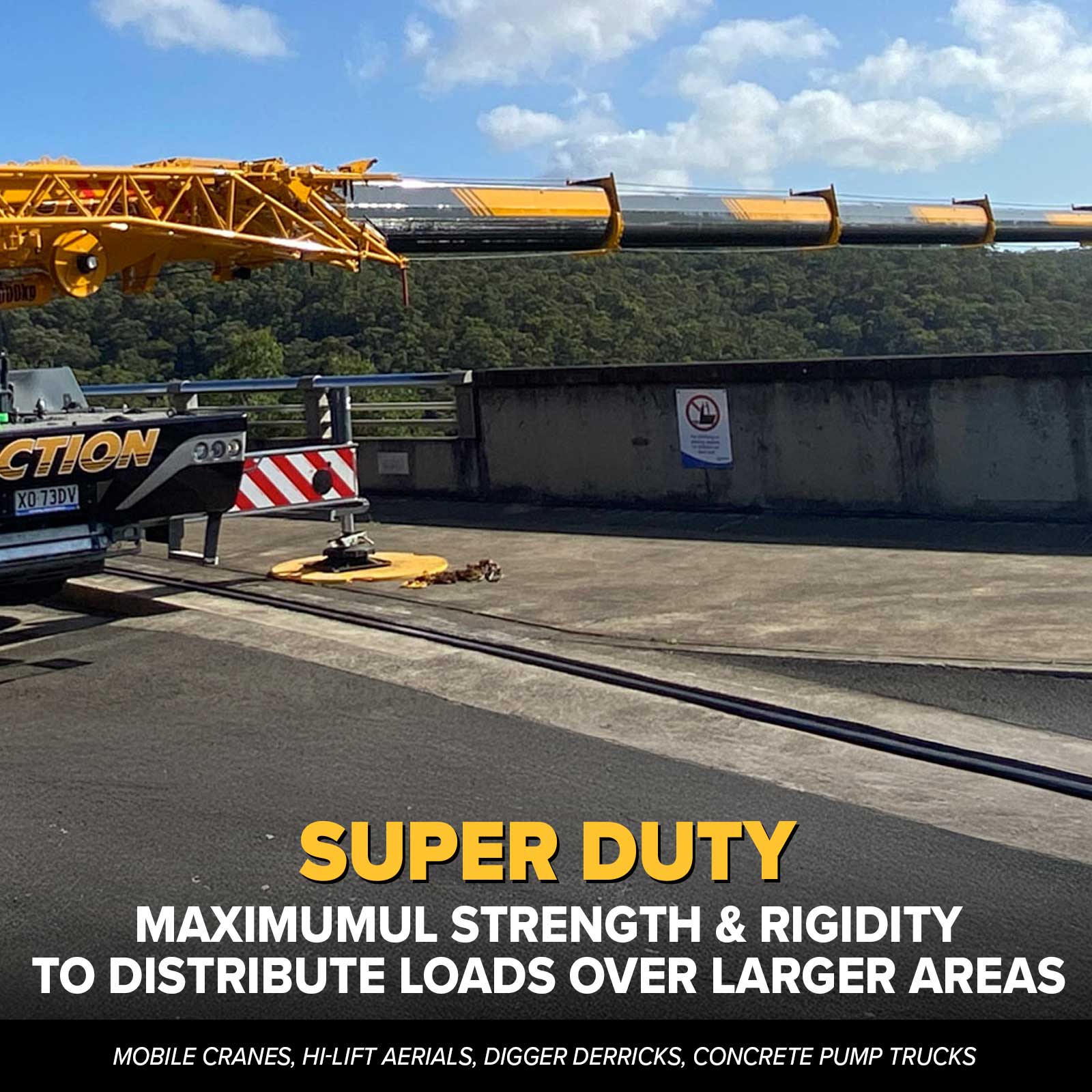 super duty outrigger pads with max strength and rigidity