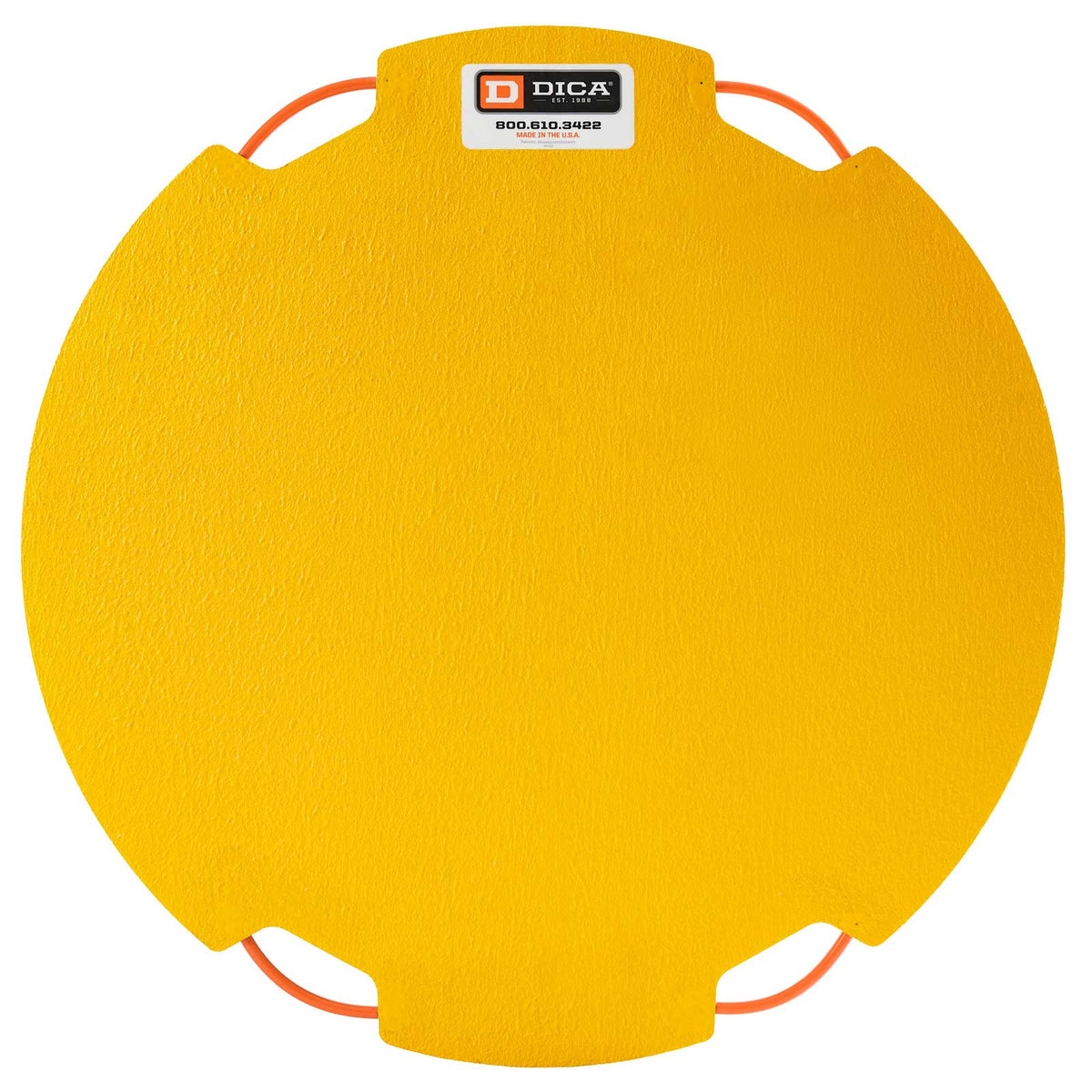 DICA FiberTech® 48" Round Outrigger Pad | Heavy Duty | 1" Thick | Yellow