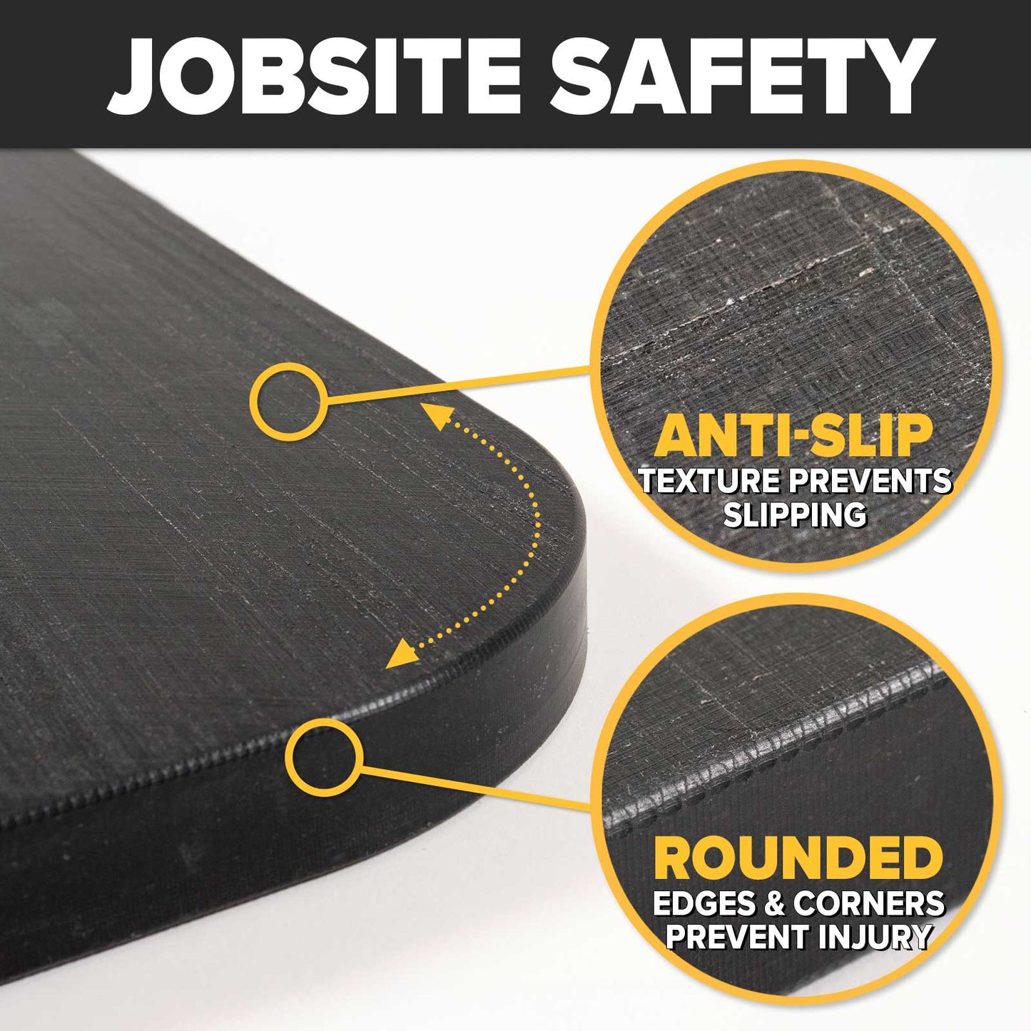 DICA SafetyTech® 24" x 24" Outrigger Pad | Medium Duty | 1" Thick | Black