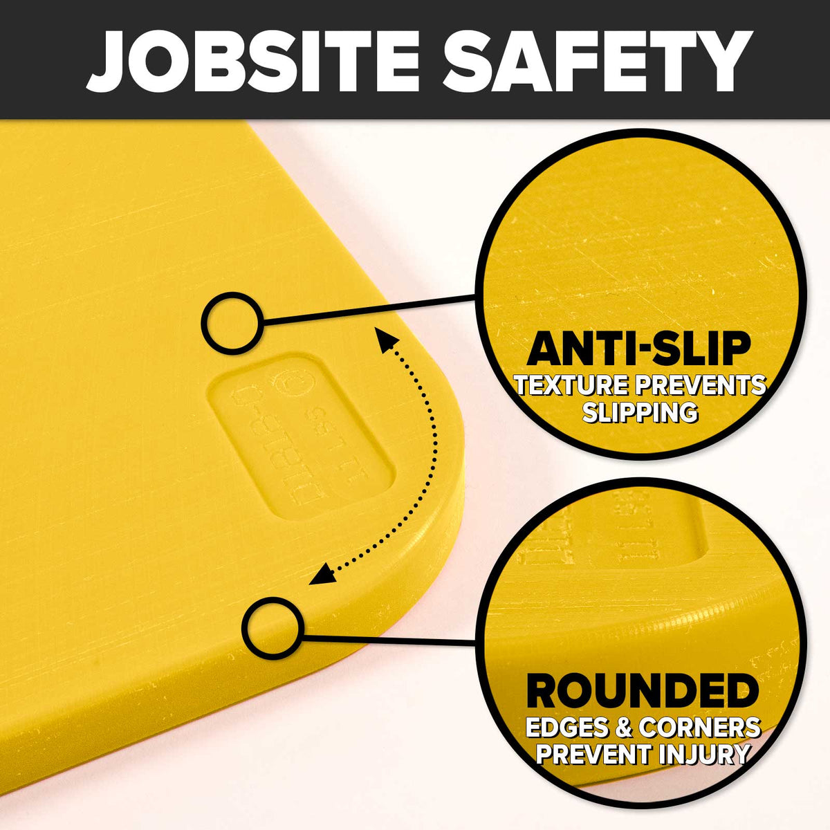 DICA SafetyTech® 24" x 24" Outrigger Pad | Medium Duty | 1" Thick | Yellow