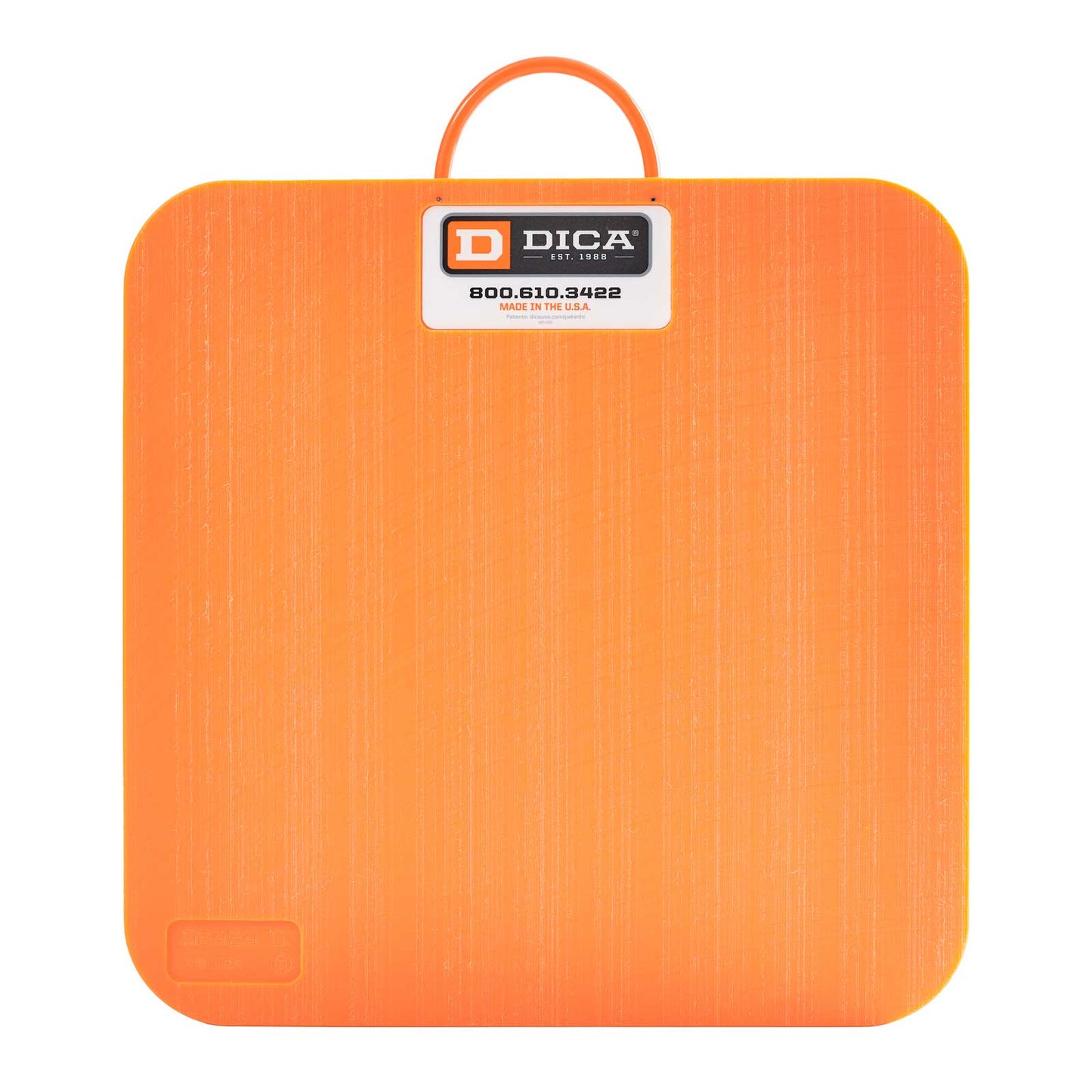 DICA SafetyTech® 24" x 24" Outrigger Pad | Medium Duty | 1" Thick | Orange