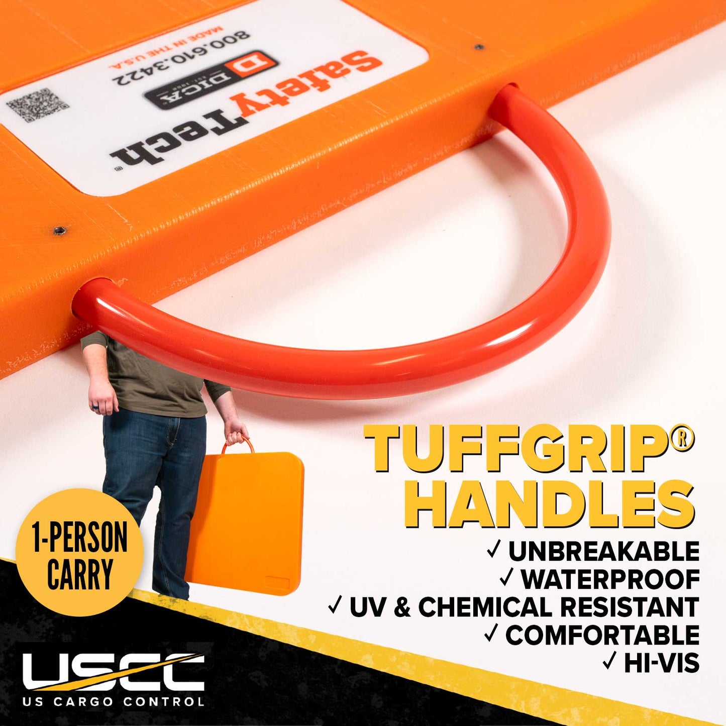 DICA SafetyTech® 24" x 24" Outrigger Pad | Medium Duty | 1" Thick | Orange