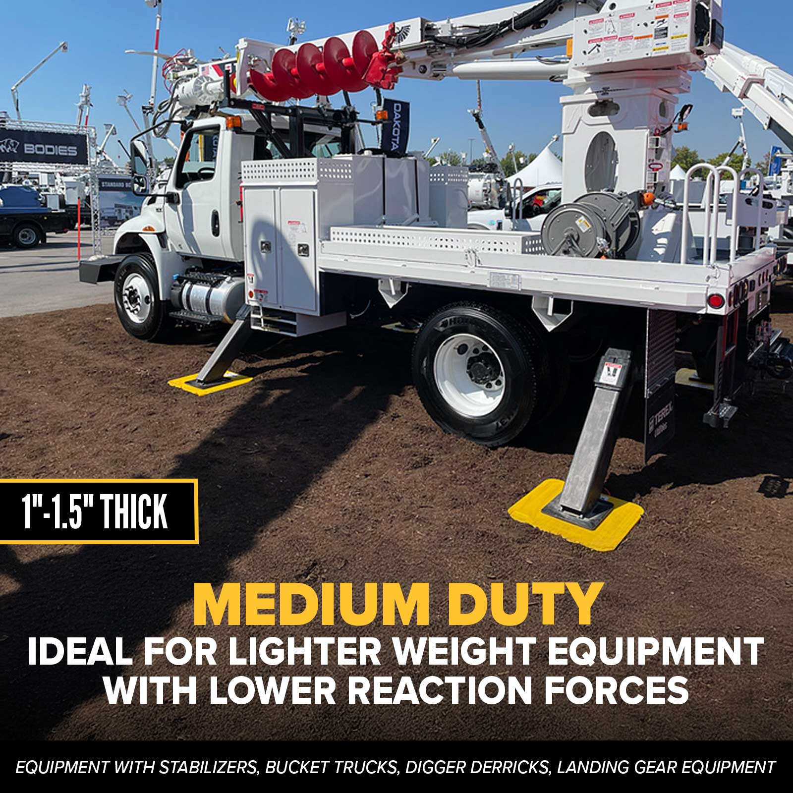 medium duty outrigger pads are ideal for medium weight equipment