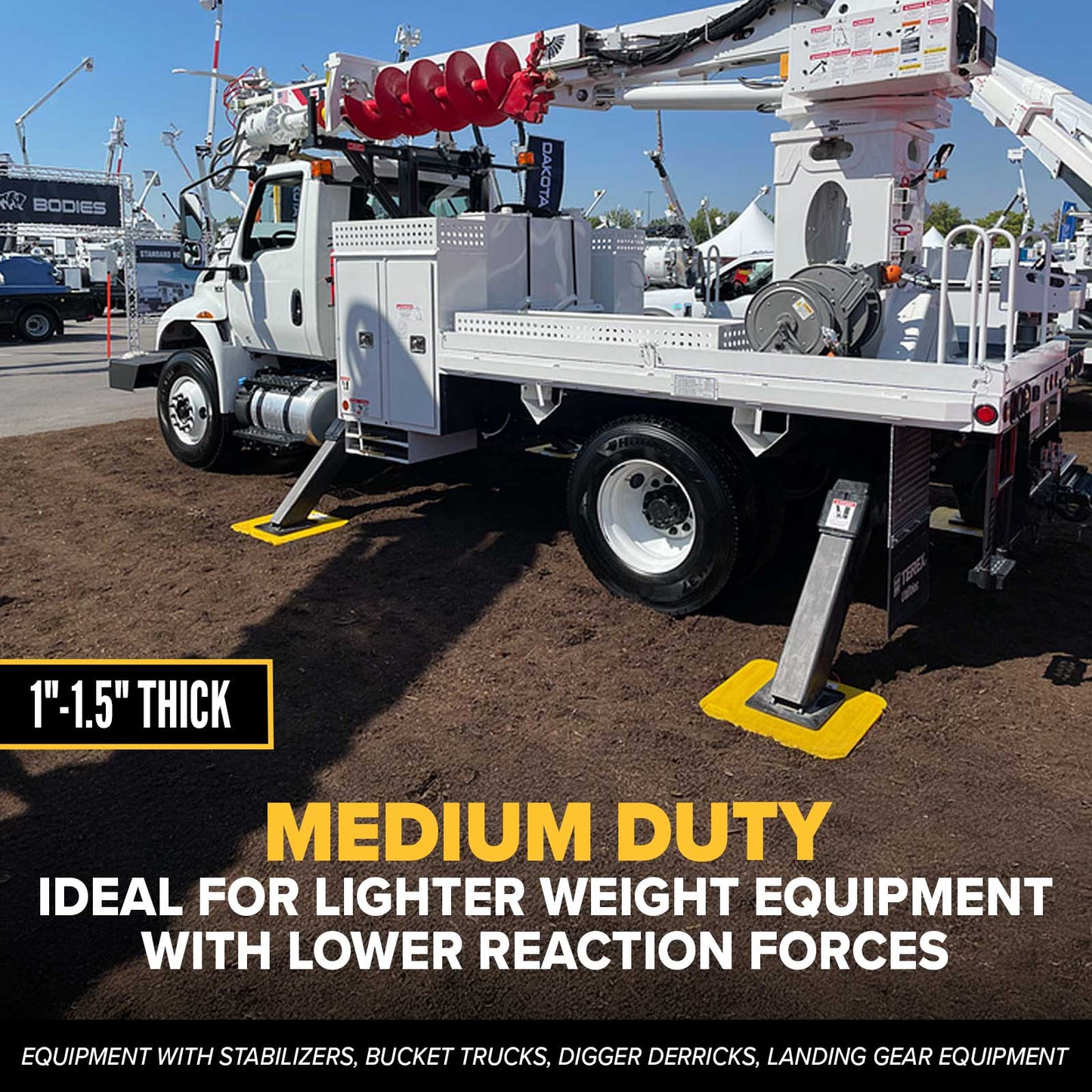 medium duty outrigger pads are ideal for medium weight equipment