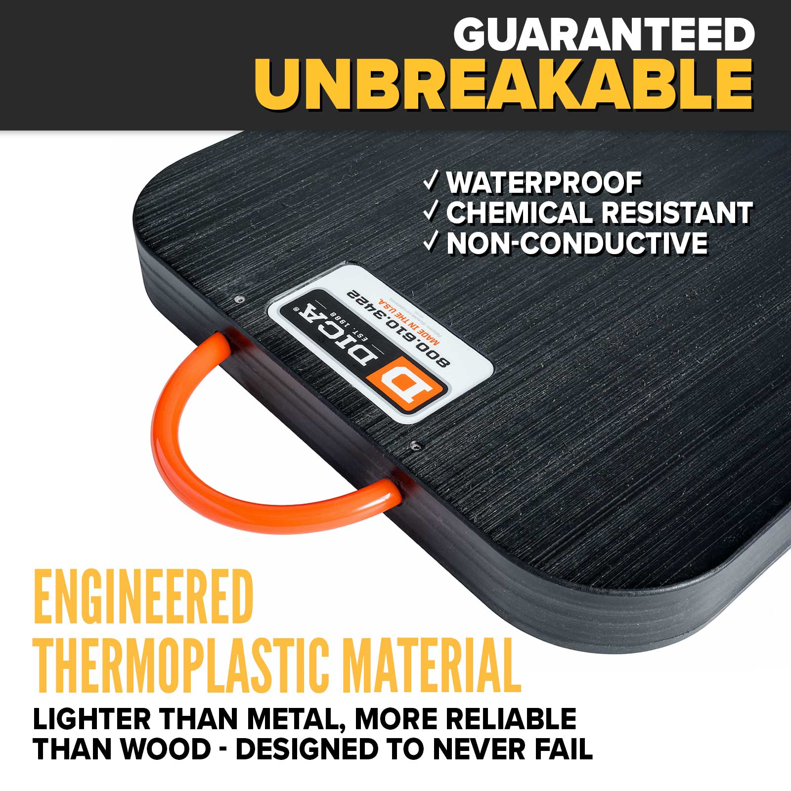 guaranteed unbreakable outrigger pads, 2"