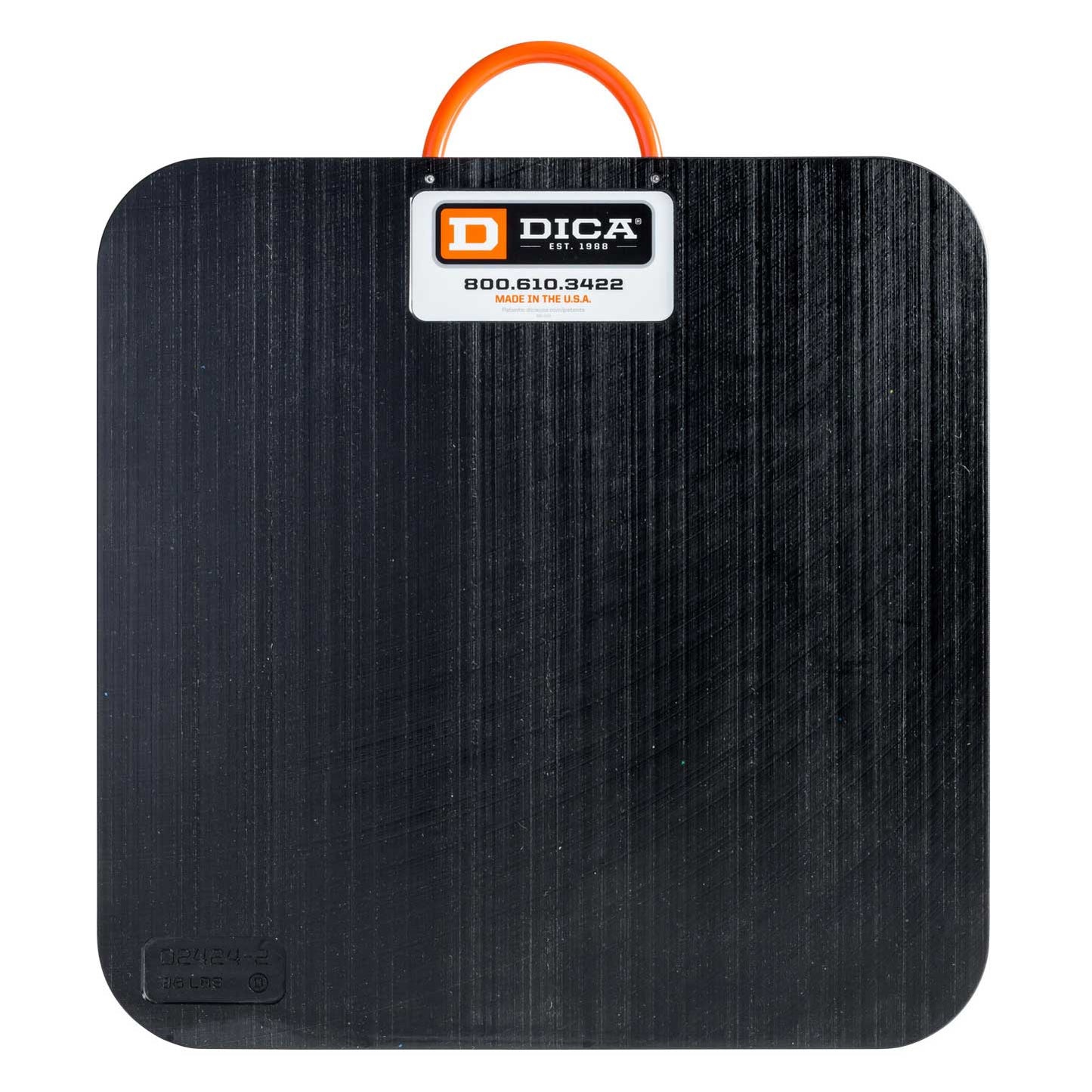 DICA SafetyTech® 24" x 24" Outrigger Pad | Heavy Duty | 2" Thick | Black