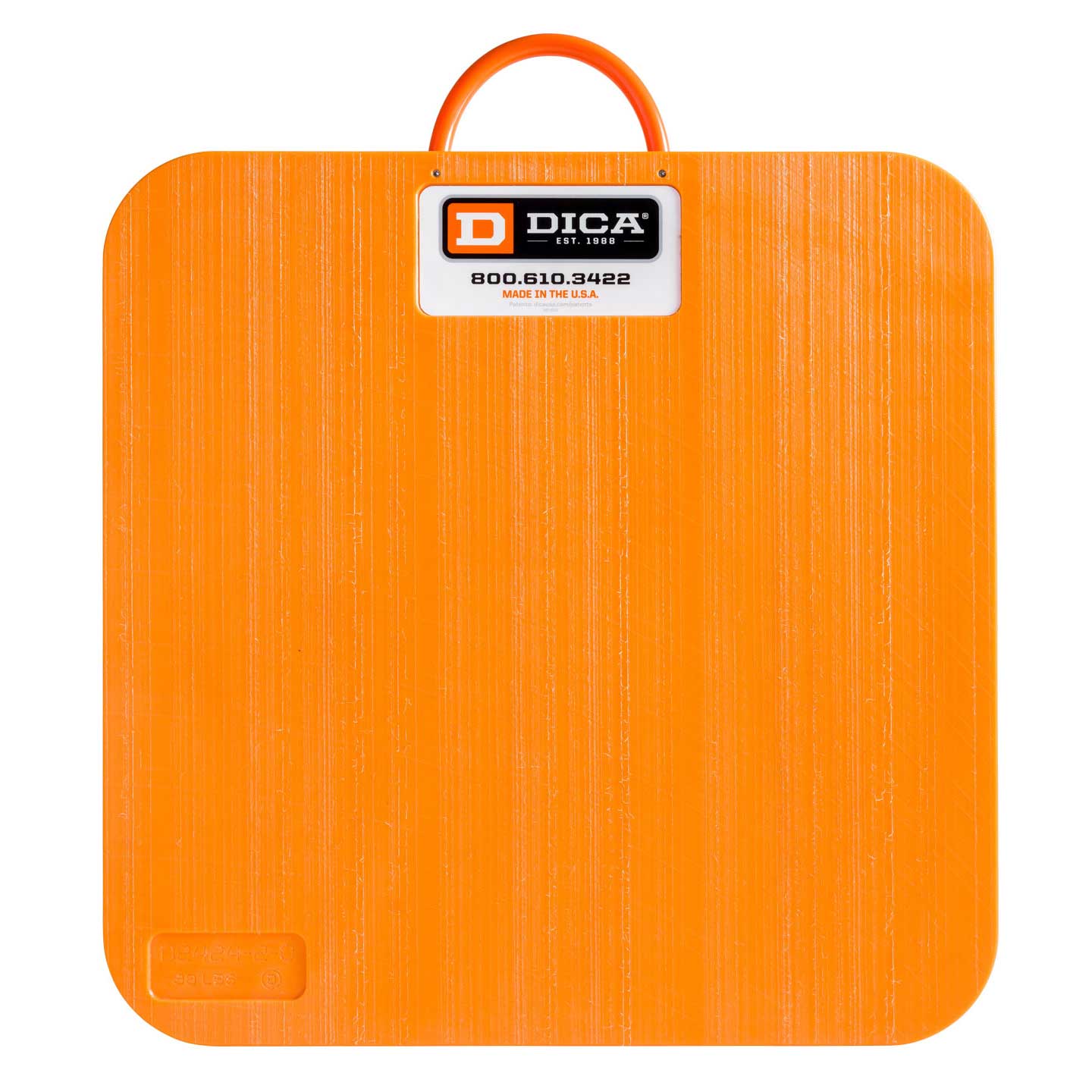 DICA SafetyTech® 24" x 24" Outrigger Pad | Heavy Duty | 2" Thick | Orange