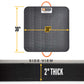 DICA SafetyTech® 30" x 30" Outrigger Pad | Heavy Duty | 2" Thick | Black