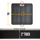 DICA SafetyTech® 36" x 36" Outrigger Pad | Heavy Duty | 2" Thick | Black