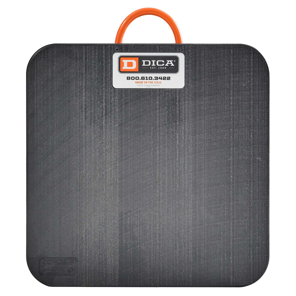 DICA SafetyTech® 24" x 24" Outrigger Pad | Super Duty | 3" Thick | Black