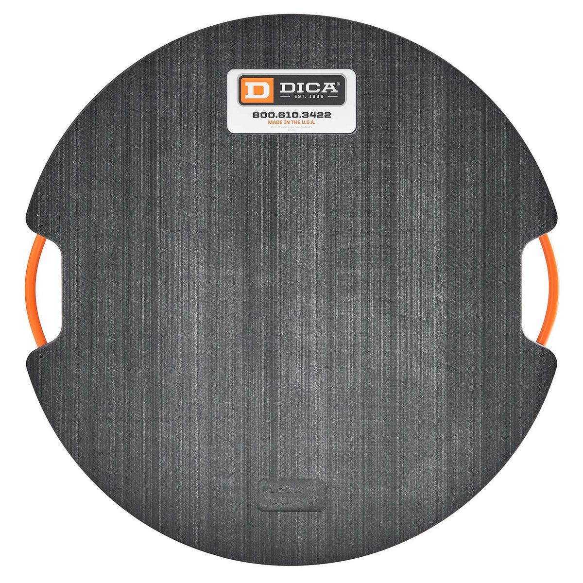 DICA SafetyTech® 30" Round Outrigger Pad | Heavy Duty | 2" Thick | Black
