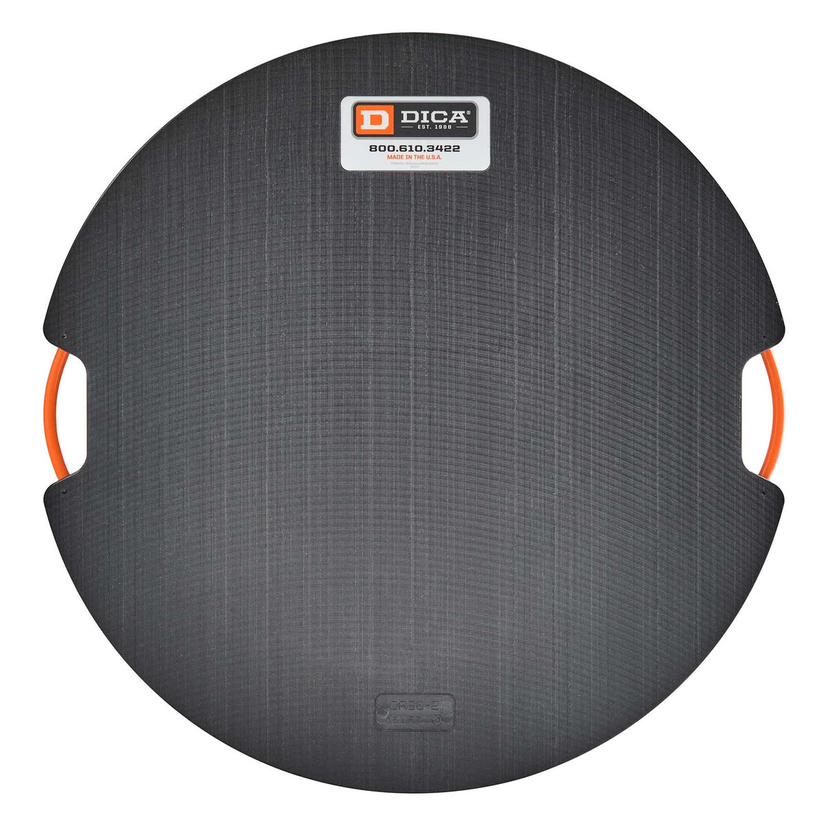 DICA SafetyTech® 36" Round Outrigger Pad | Heavy Duty | 2" Thick | Black