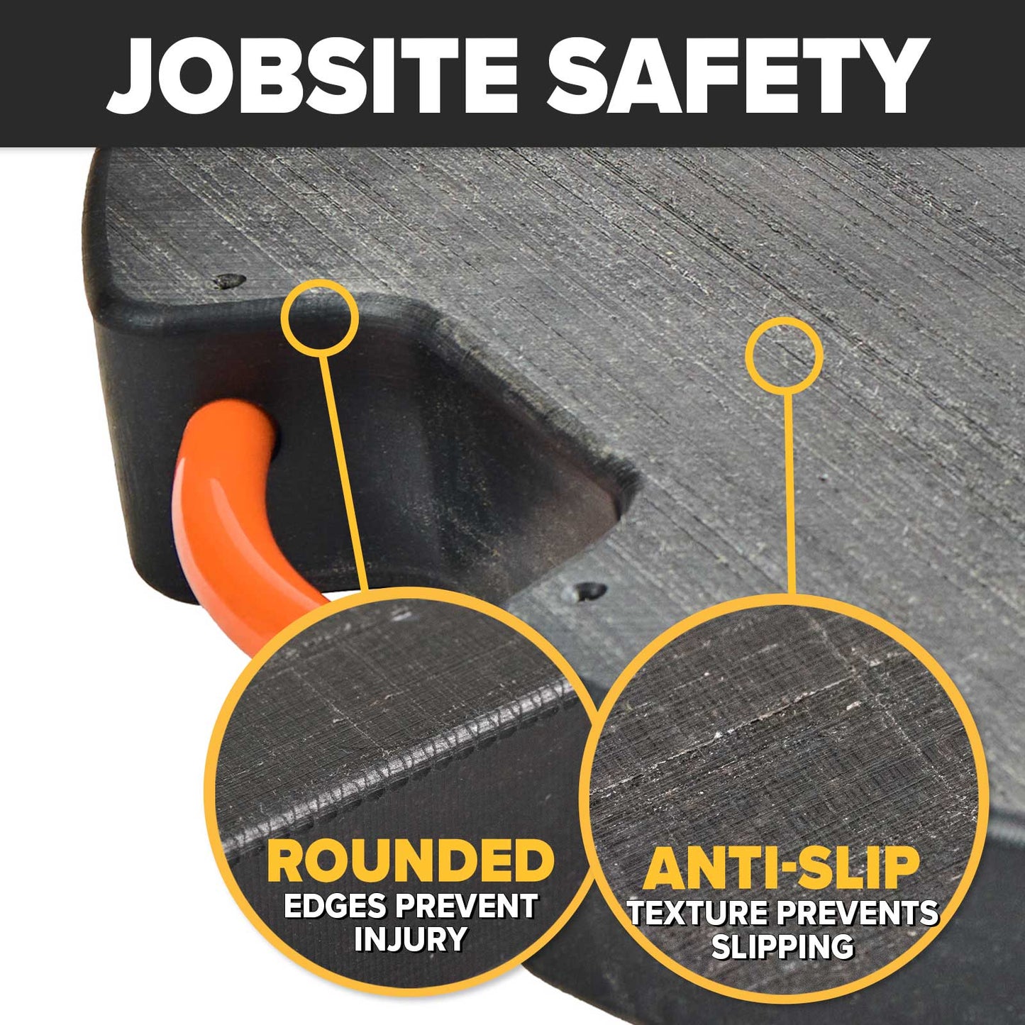 DICA SafetyTech® 36" Round Outrigger Pad | Super Duty | 3" Thick | Black
