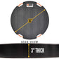 DICA SafetyTech® 36" Round Outrigger Pad | Super Duty | 3" Thick | Black