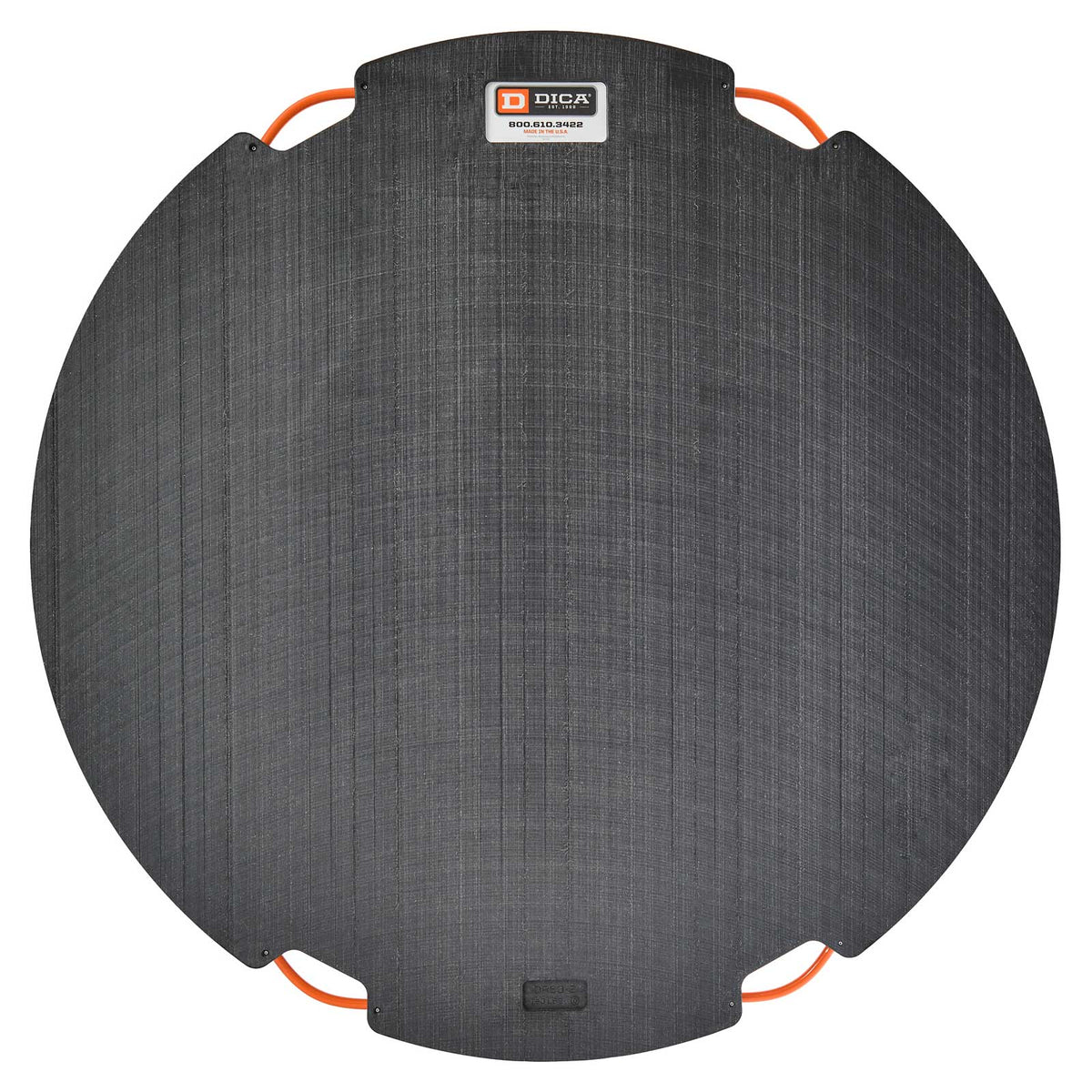 DICA SafetyTech® 60" Round Outrigger Pad | Heavy Duty | 2" Thick | Black