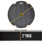 DICA SafetyTech® 60" Round Outrigger Pad | Heavy Duty | 2" Thick | Black