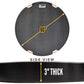 DICA SafetyTech® 60" Round Outrigger Pad | Super Duty | 3" Thick | Black