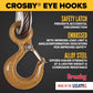 1/4" x 3' 2-Leg Wire Rope Bridle Sling with Crosby Eye Hooks | Domestic
