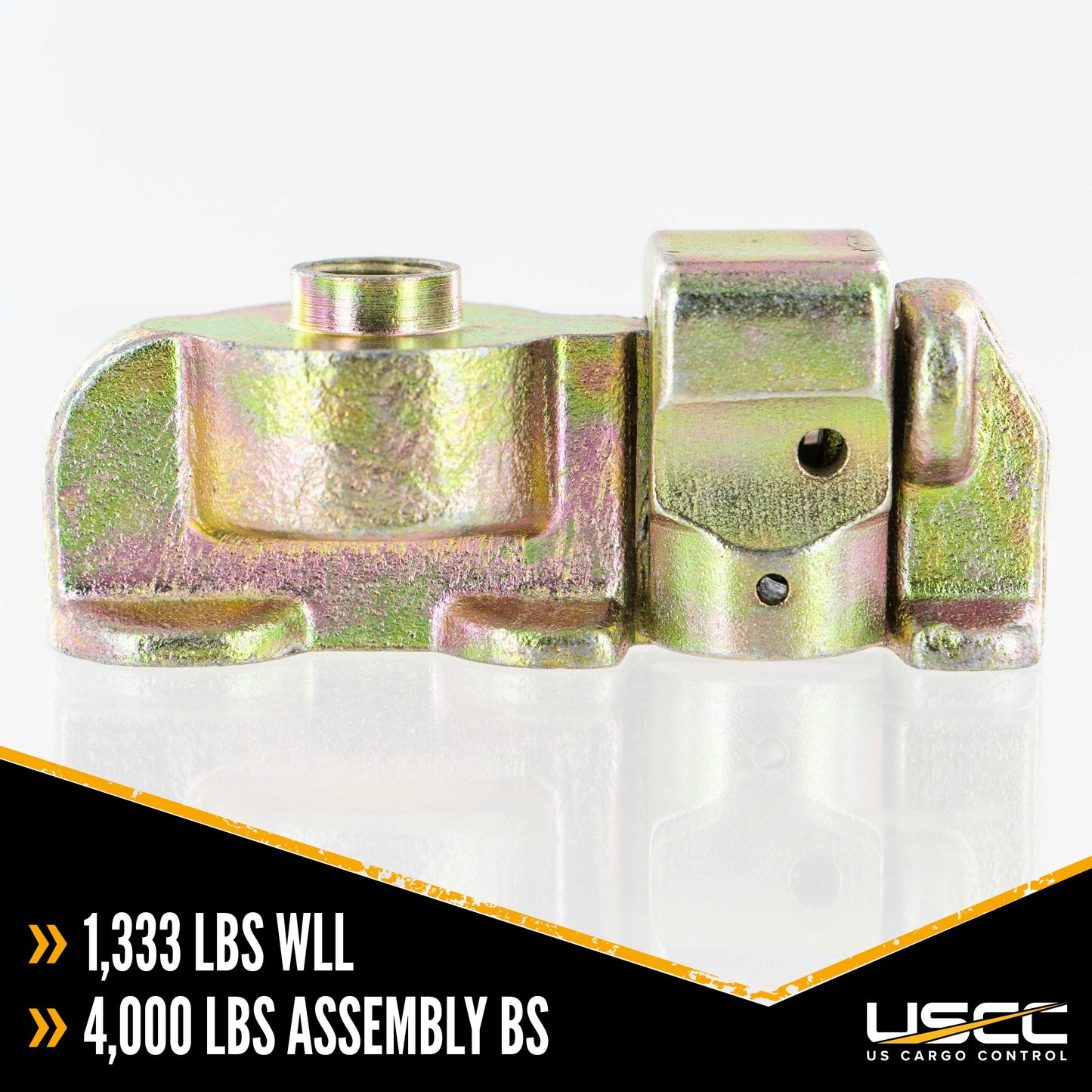 Double Stud L-Track Fitting with Bolt Thread | 4,000 lbs. BS
